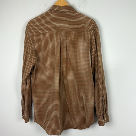Timberland Brown Casual Flannel Button Down Shirt Size Medium - Picture 3 of 7